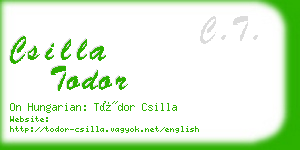 csilla todor business card